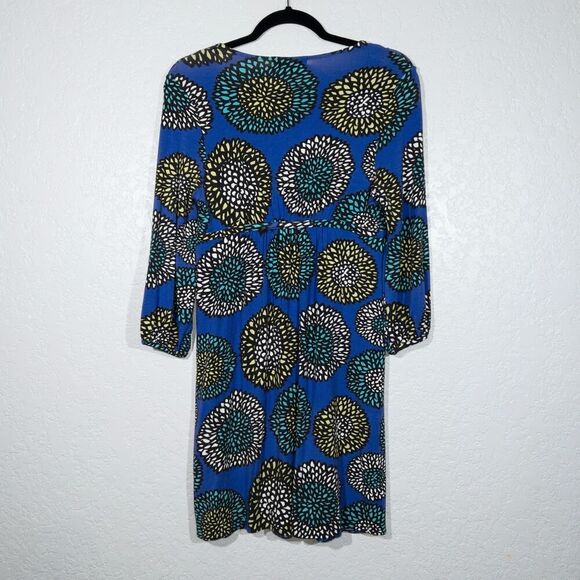 Boden Blue Abstract Flower Printed Y2K Tunic Dress Size 8 - Picture 6 of 6